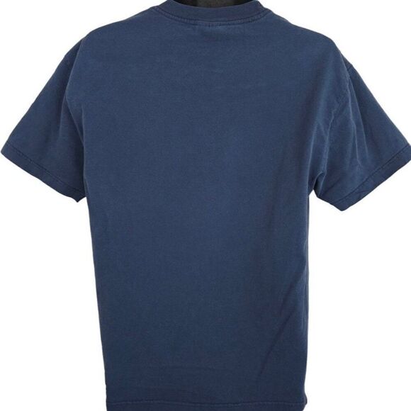 Vintage What Are You Doing T Shirt Mens Size Large Blue 90s Y2K Funny Humor Joke - Picture 3 of 6